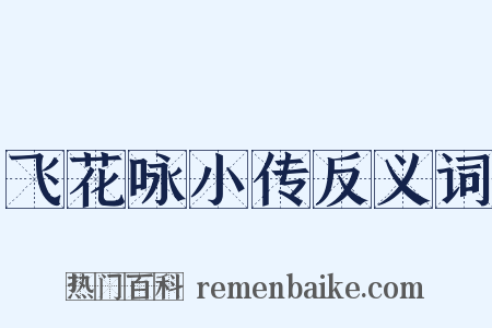 飞花咏小传反义词是什么意思的图片